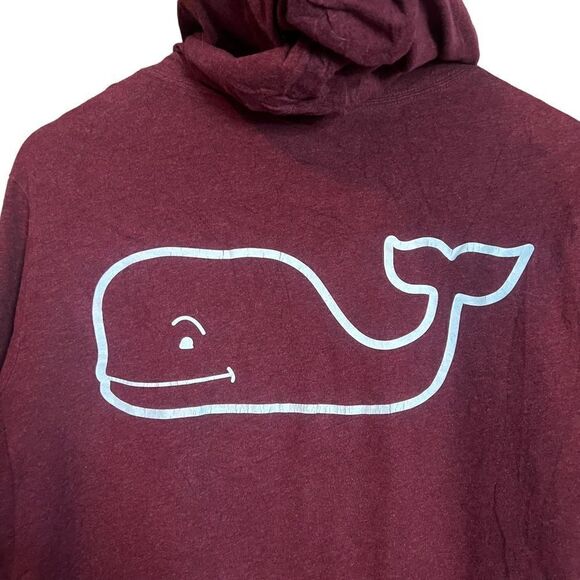 Vineyard vines maroon long sleeve hooded shirt - Picture 7 of 9